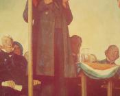 诺曼 洛克威尔 : Abraham Delivering the Gettysburg Address